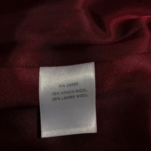 Pendleton virgin and lambs wool blend red button up coat womens 14 warm thick - Picture 4 of 11